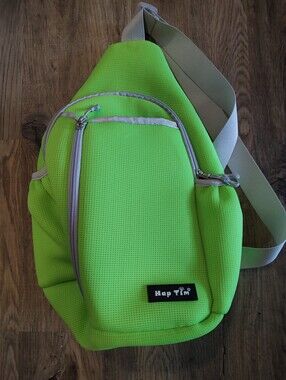 Hap Tim Neon Green Sling Crossbody Bag
